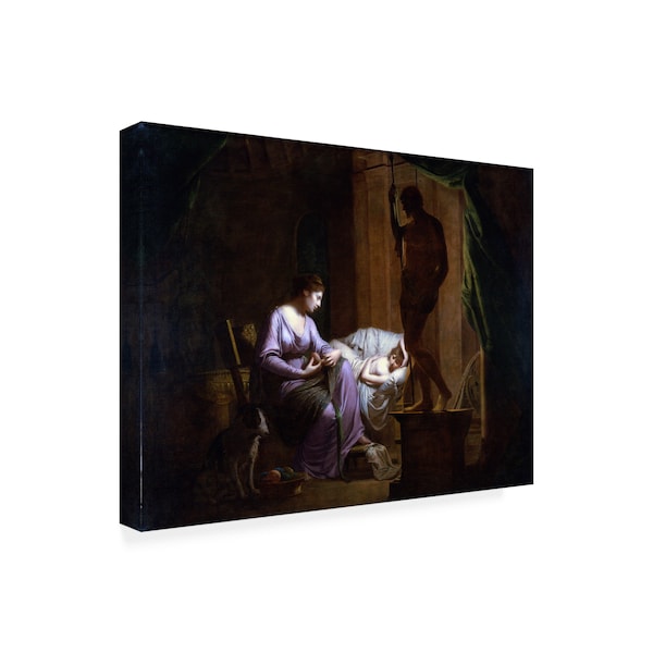 Joseph Wright Of Derby 'Penelope Unraveling Her Web' Canvas Art,35x47